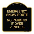Signmission Emergency Snow Route No Parking Emergency Snow Route No Parking If Over 2 Inches, BG-1818-24108 A-DES-BG-1818-24108